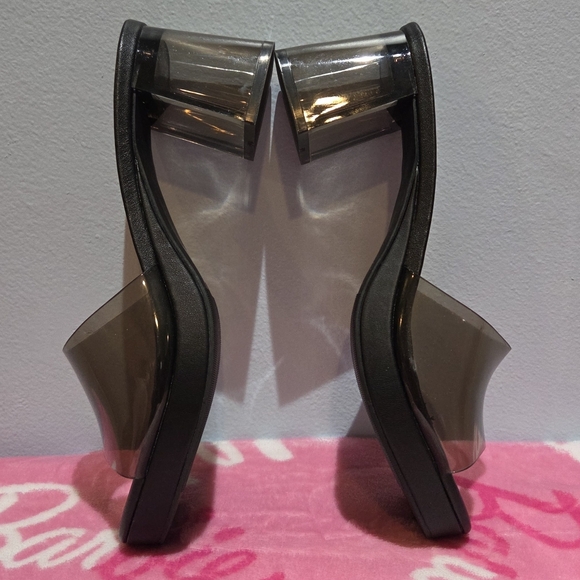 Wild Pair Women's Orleensv Black Vinyl Block Heel, Size 9.5M - Picture 4 of 7